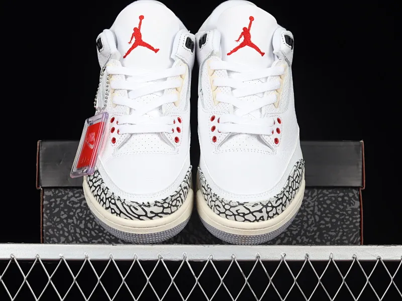 All categories Air Jordan Jordan series basketball shoes Air Jordan 3 Air Jordan 3 Retro "Fire Red" AJ3 Joe 3 new white cement DN3707-100